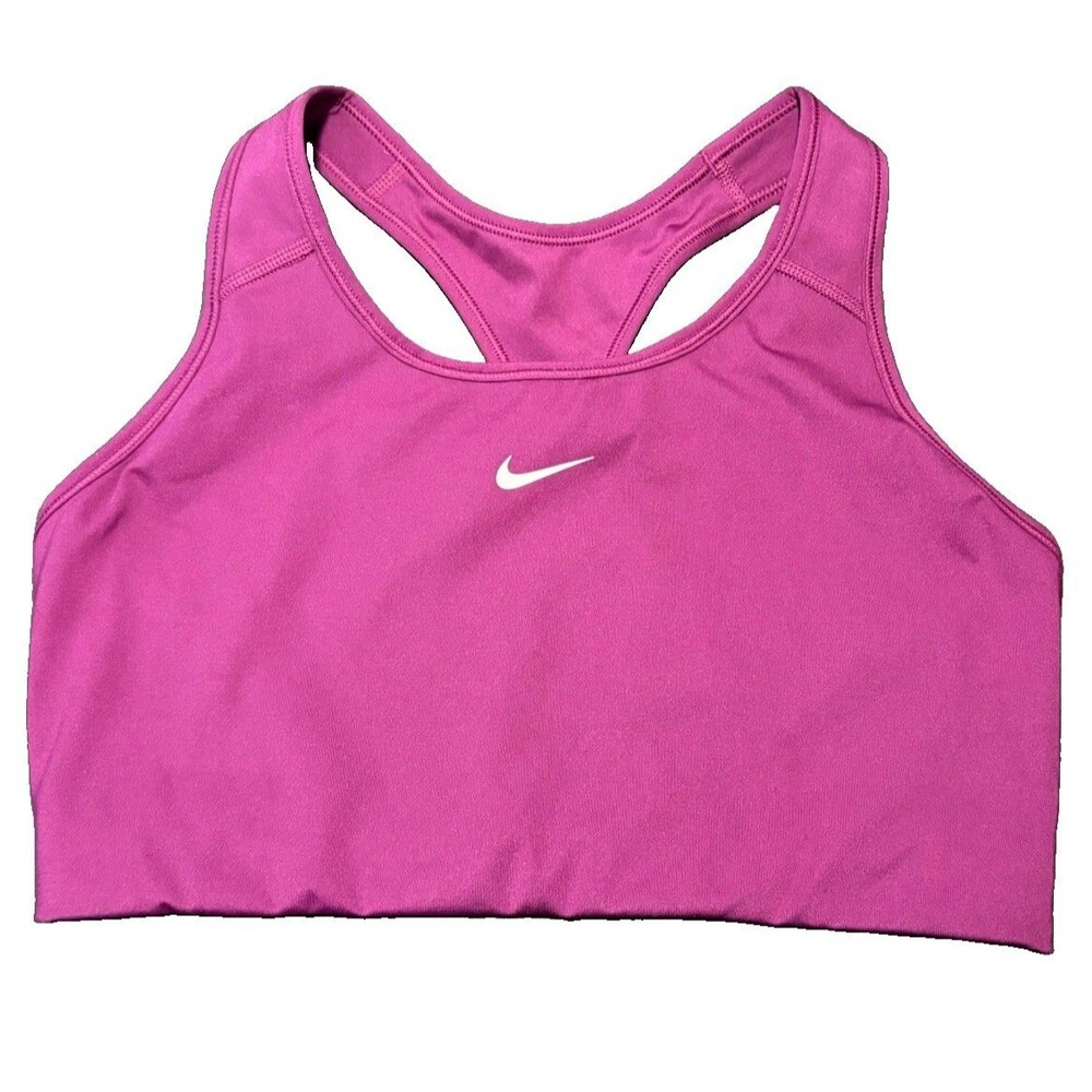 Nike Dri-FIT Swoosh Medium Support Sports Bra Purple Sangria XL BV3636-610